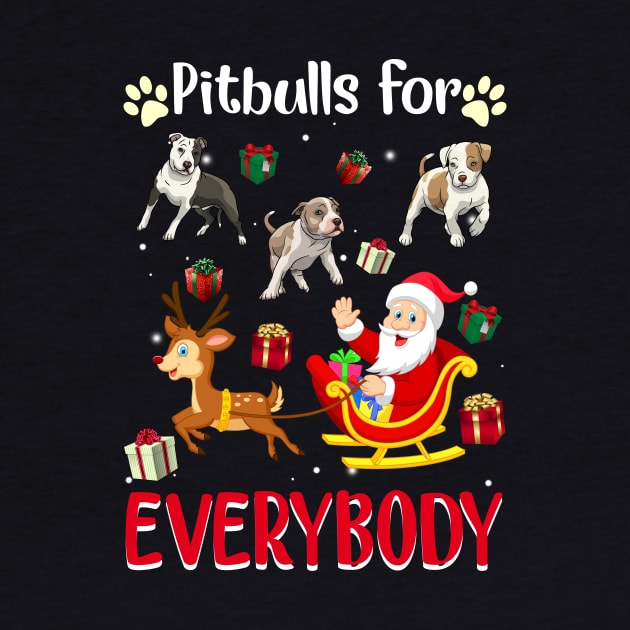 Pitbulls For Everybody Christmas For Dog Lover by wheeleripjm